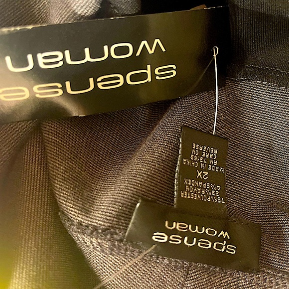 NWT Spence Women Classic Black Dress with Grey Cowl Neck - Picture 4 of 4